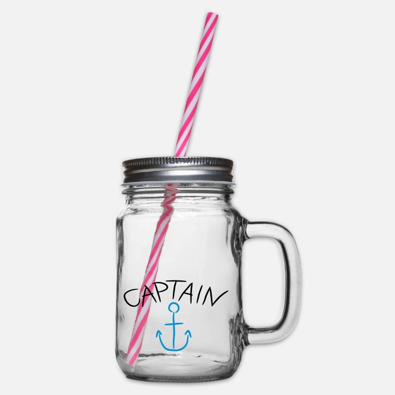Capitaine ancre Comic Logo - Bocal à boisson - transparent