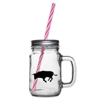 stier - Henkelglas mit Schraubdeckel - Klar - Rechts