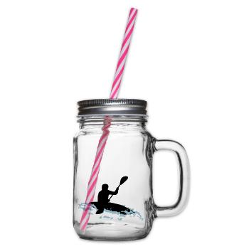 Whitewater kayaking - Glass jar with handle and screw cap - clear - Right