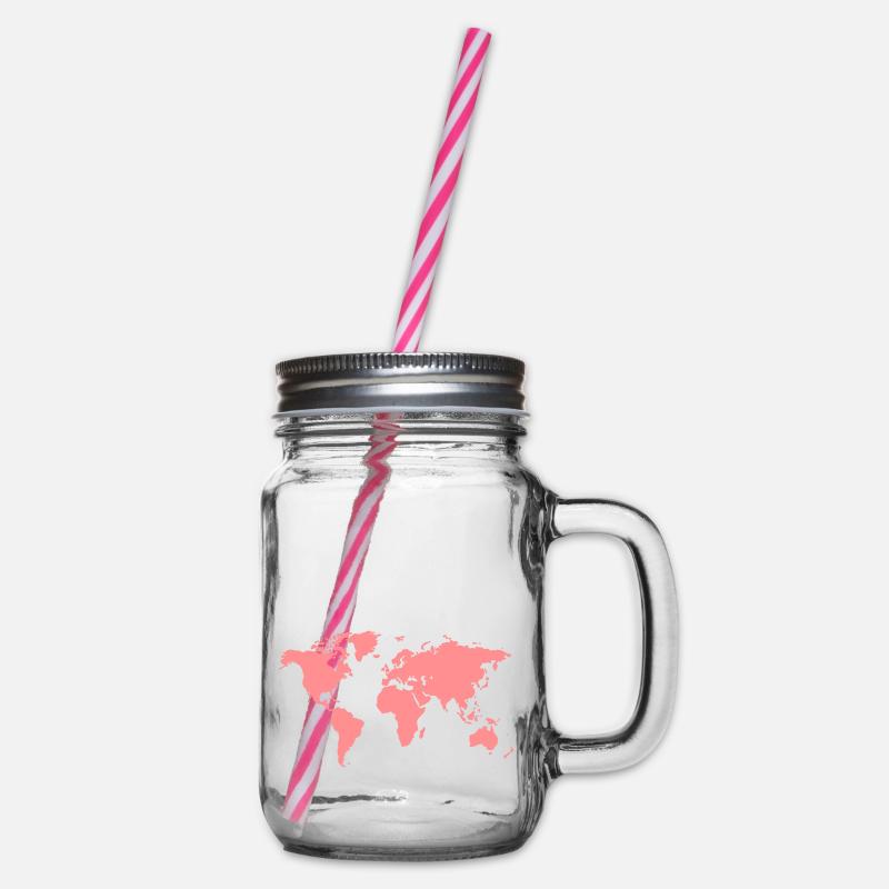 Carte mondiale - Bocal à boisson - transparent