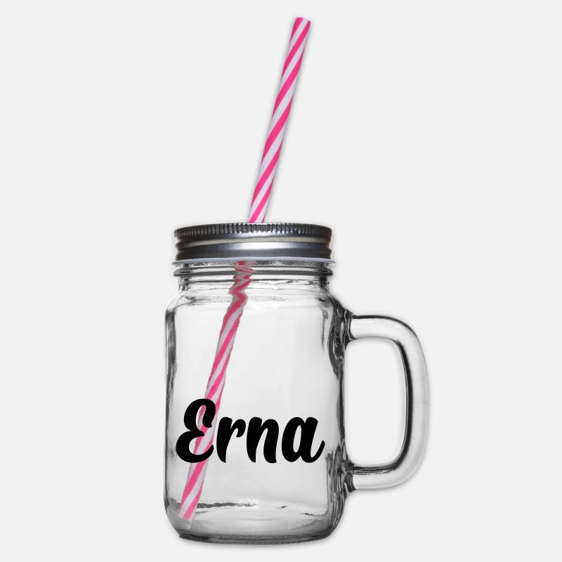 Erna - Henkelglas mit Schraubdeckel - Klar