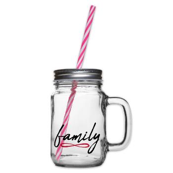 Symbole infini de la famille - Bocal à boisson - transparent - Droite