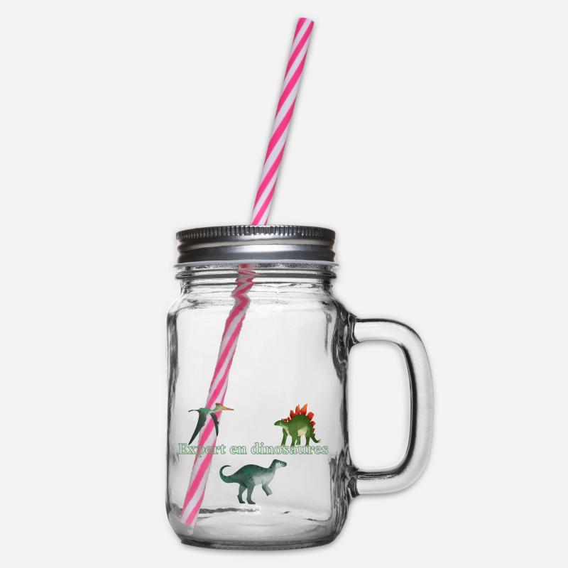 Dinosaurier-Experte - Henkelglas mit Schraubdeckel - Klar