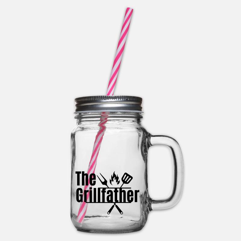 Der Grillvater - Henkelglas mit Schraubdeckel - Klar