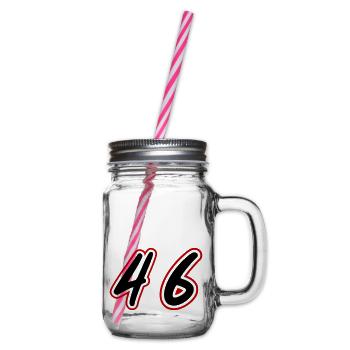 46 Number symbol - Glass jar with handle and screw cap - clear - Right