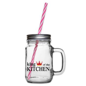 Tablier de cuisine drôle pour hommes - Bocal à boisson - transparent - Droite