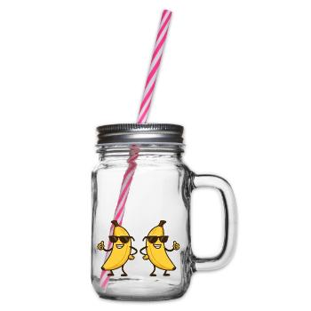 babane comic cool 2 - Henkelglas mit Schraubdeckel - Klar - Rechts
