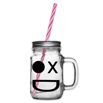MSS Retro logo - Glass jar with handle and screw cap - clear - Right