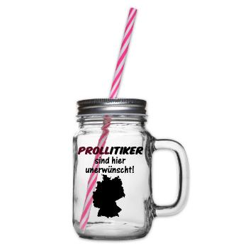 PROLLitiker Politik Politiker Wahl Partei Geschenk - Henkelglas mit Schraubdeckel - Klar - Rechts