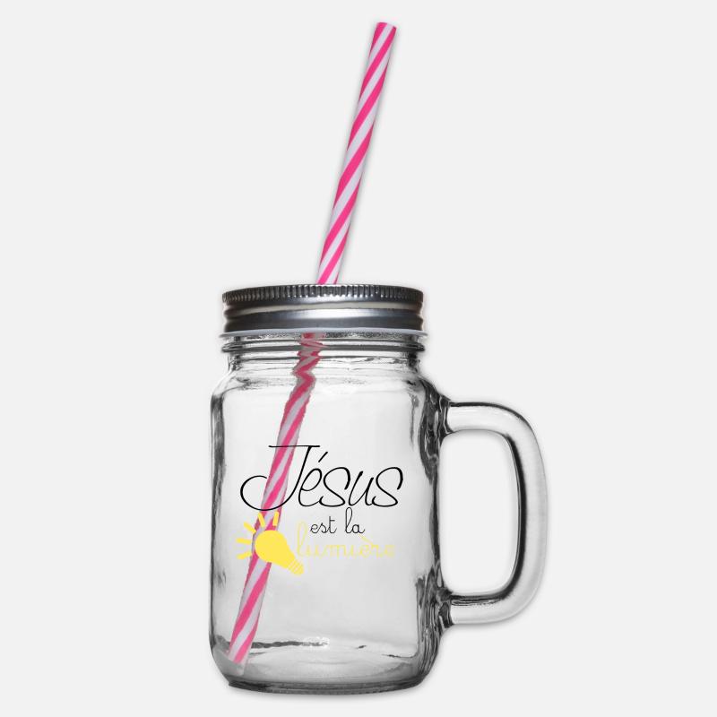 Jésus la lumière - Bocal à boisson - transparent