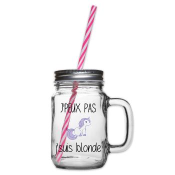 j'peux pas j'suis blonde - Bocal à boisson - transparent - Droite