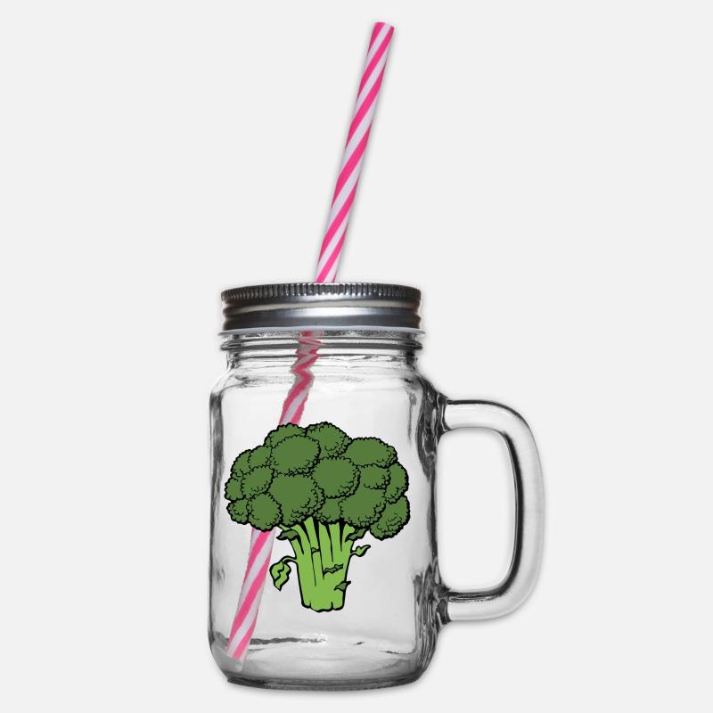 broccoli - Henkelglas mit Schraubdeckel - Klar