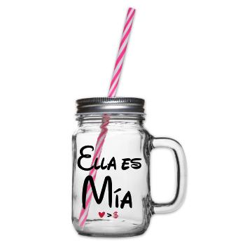 ella_es_mia - Henkelglas mit Schraubdeckel - Klar - Rechts
