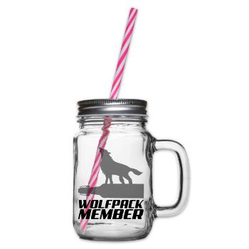 wolfpack member 2 - Henkelglas mit Schraubdeckel - Klar - Rechts