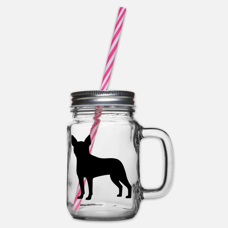 Boston Terrier - Henkelglas mit Schraubdeckel - Klar