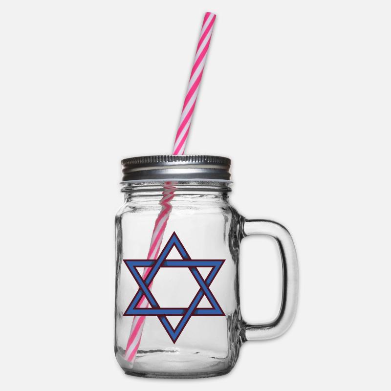 Intergalactic Star of Harmony - Glass jar with handle and screw cap - clear