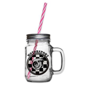 Motorsport - Glass jar with handle and screw cap - clear - Right