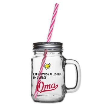 oma - Henkelglas mit Schraubdeckel - Klar - Rechts