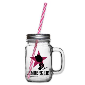 Lemberg Revolution - Glass jar with handle and screw cap - clear - Right