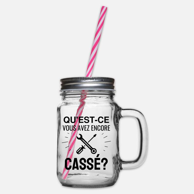qu'est-ce que vous avez encore cassé - Bocal à boisson - transparent