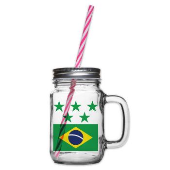 Brazil - Glass jar with handle and screw cap - clear - Right