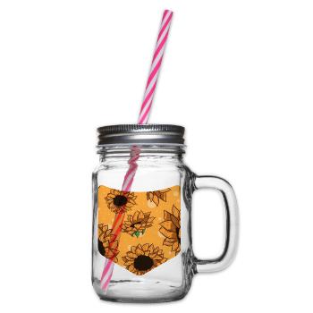 Fleurs de jardin Cadeau Poche de poitrine Tournesol - Bocal à boisson - transparent - Droite