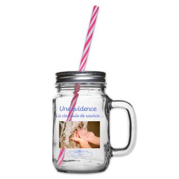 Une évidence la vie coule de source - Bocal à boisson - transparent - Droite