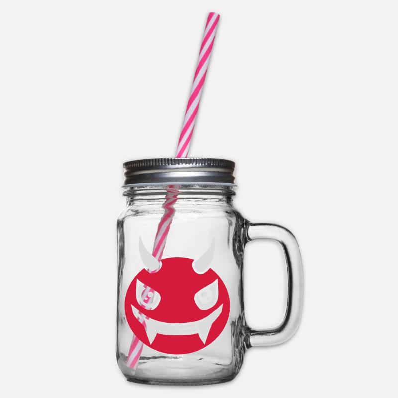 Devil Monster Design Face - Bocal à boisson - transparent