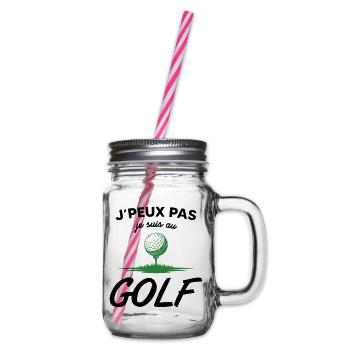 J'peux pas je suis au Golf - Bocal à boisson - transparent - Droite
