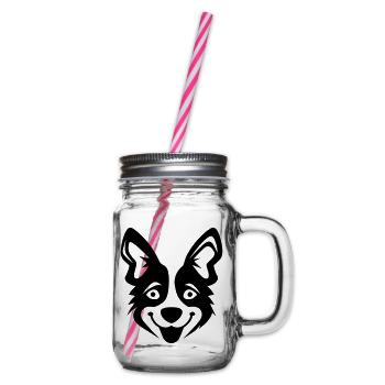 Happy Shiba Inu Chien Langue tendue - Bocal à boisson - transparent - Droite