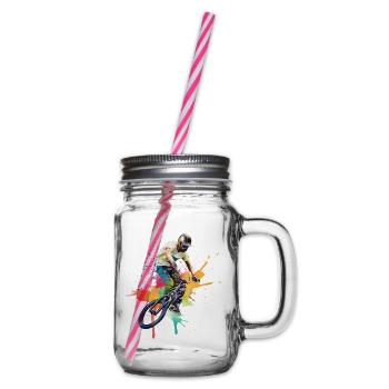 BMX Bike Biker Stunt Trick Freestyle Splash - Bocal à boisson - transparent - Droite