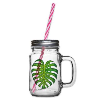 Monstera / Feuille - Bocal à boisson - transparent - Droite