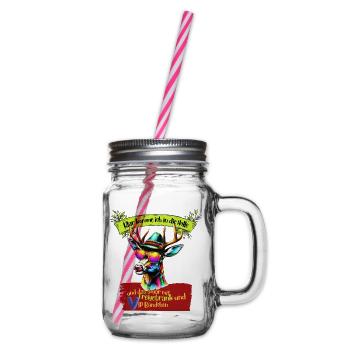 Klar komm ich in die Hölle - Henkelglas mit Schraubdeckel - Klar - Rechts