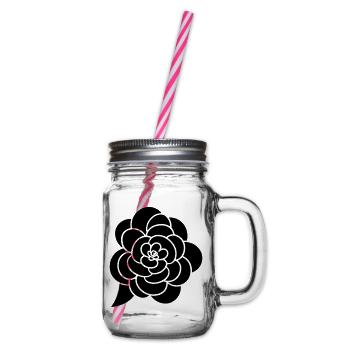 Blume - Henkelglas mit Schraubdeckel - Klar - Rechts
