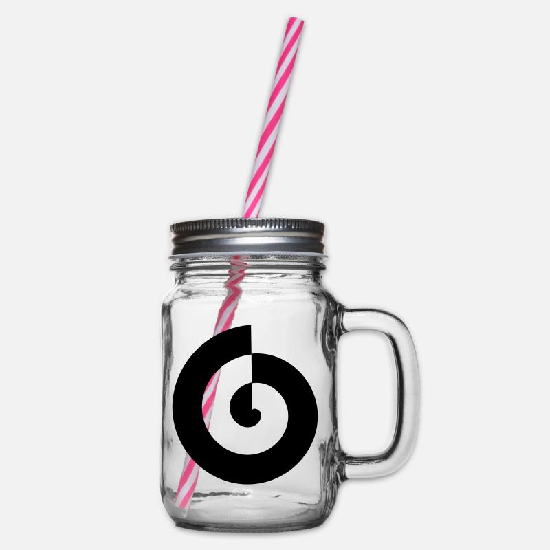 Spirale - Henkelglas mit Schraubdeckel - Klar