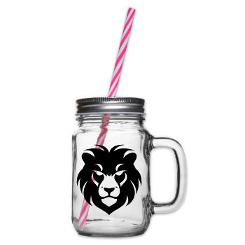 Felin Dschungel Löwenkopf - Henkelglas mit Schraubdeckel - Klar - Rechts