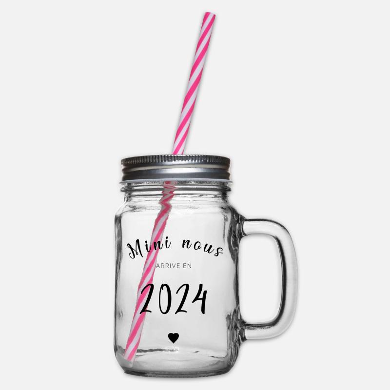 Bébé arrive en 2024 ! - Bocal à boisson - transparent