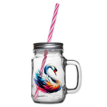 Schwan - Henkelglas mit Schraubdeckel - Klar - Rechts