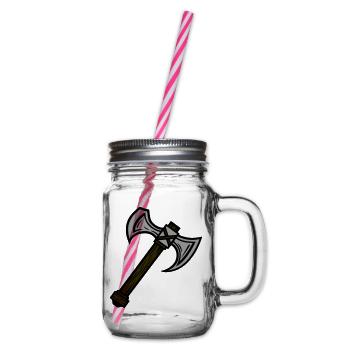 Axe Element - Glass jar with handle and screw cap - clear - Right