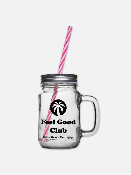 Feel Good Club - Henkelglas mit Schraubdeckel - Klar