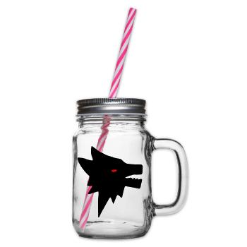 Wolf - Glass jar with handle and screw cap - clear - Right