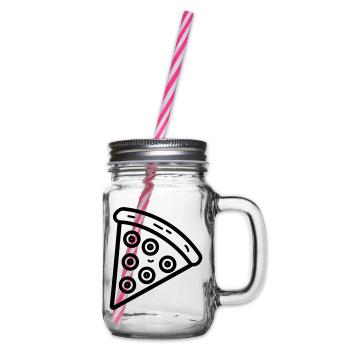 part de pizza - Bocal à boisson - transparent - Droite
