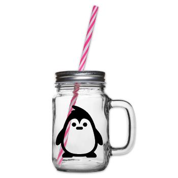 Penguin - Glass jar with handle and screw cap - clear - Right
