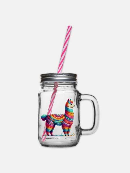 Alpaka - Henkelglas mit Schraubdeckel - Klar