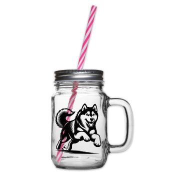 Husky sibérien - Bocal à boisson - transparent - Droite
