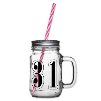 31 Symbole numérique - Bocal à boisson - transparent - Droite