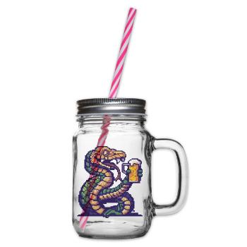 Serpent Cobra Bière Pixel - Bocal à boisson - transparent - Droite