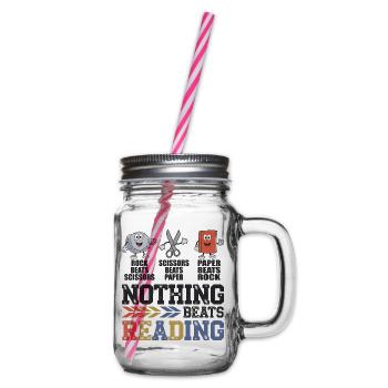 Nothing Beats Reading Book Librarian | Funny kids - Bocal à boisson - transparent - Droite