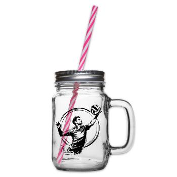 Joueurs de volley-ball - Bocal à boisson - transparent - Droite