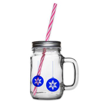 Christmas baubles star - Glass jar with handle and screw cap - clear - Right